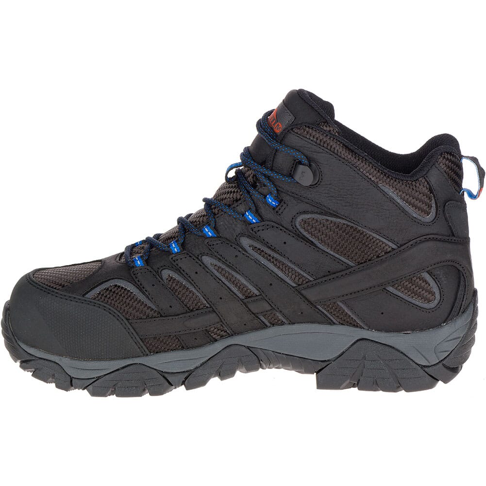 Merrell Men's Moab 2 Vent Mid WP Wide Safety Boots - Black