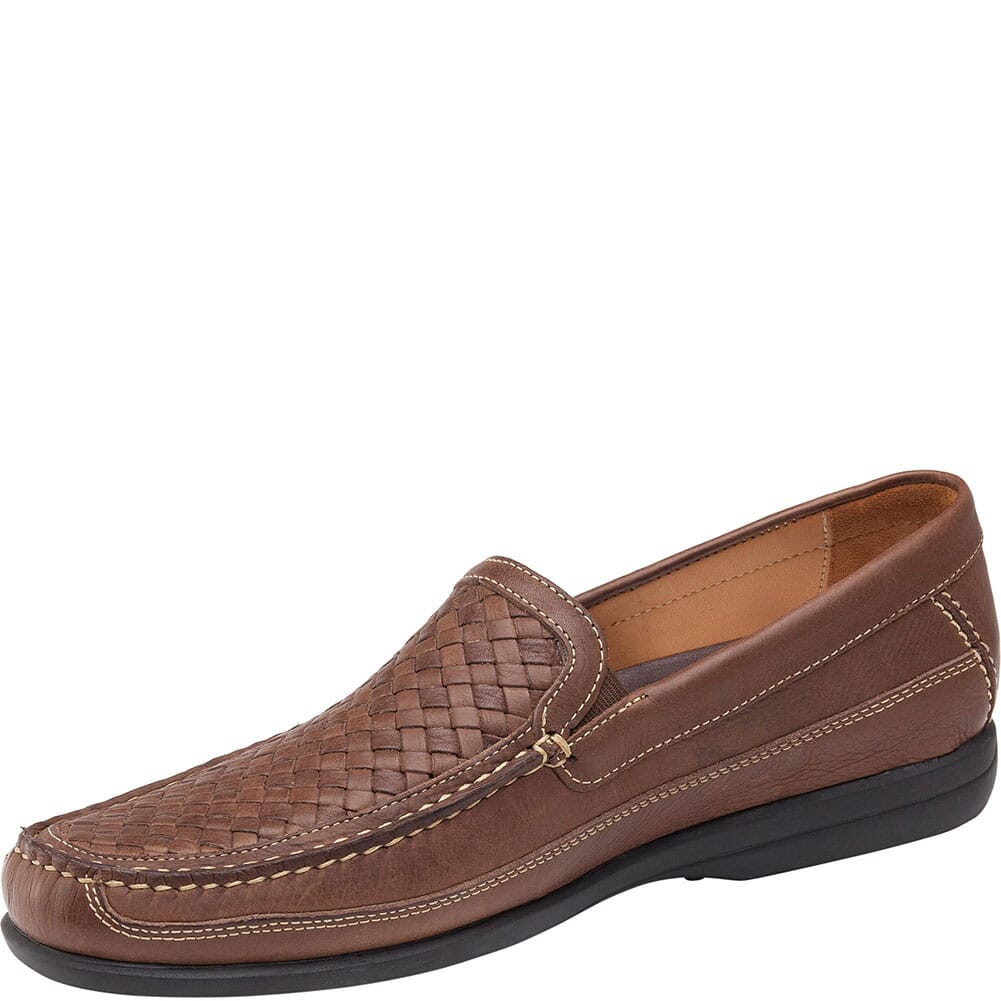 25-3996 Johnston & Murphy Men's Locklin Woven Venetian Casual Shoes - Tan