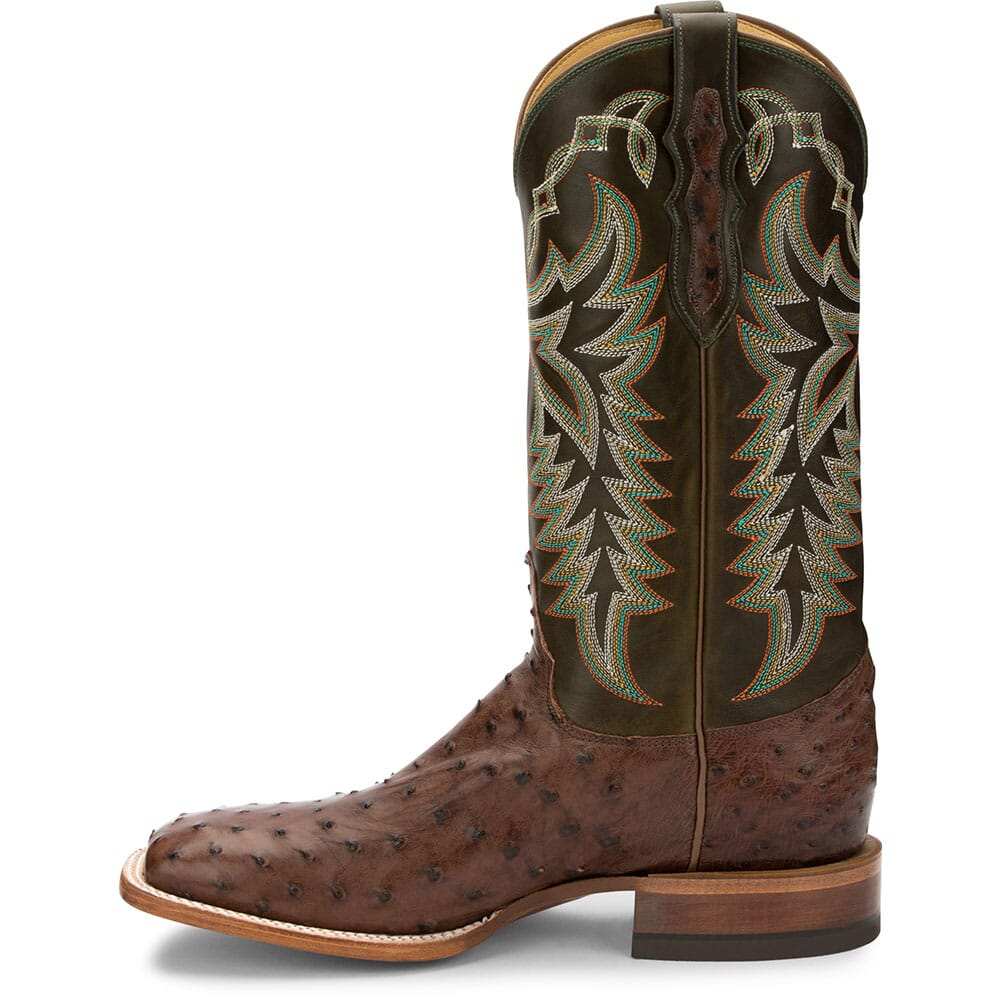 8096 Justin Men's Pascoe FQ Ostrich Western Boots - Kango Brown