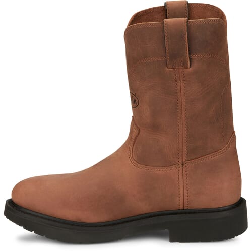NEW JUSTIN men\'s work boot in aged bark 4760 Mens Justin Conductor Pull On Workboot Aged Bark  main image 2