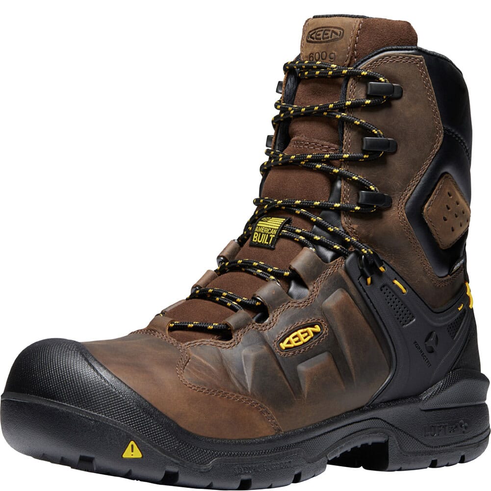 1024222 KEEN Men's Dover Carbon Toe INS Safety Boots - Dark Earth/Black
