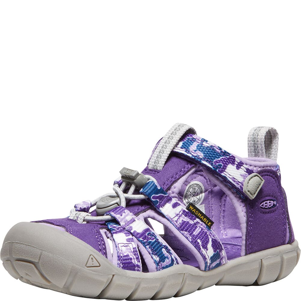 1026317 KEEN Kid's Seacamp II CNX Casual Shoes - Camo/Tillandsia Purple
