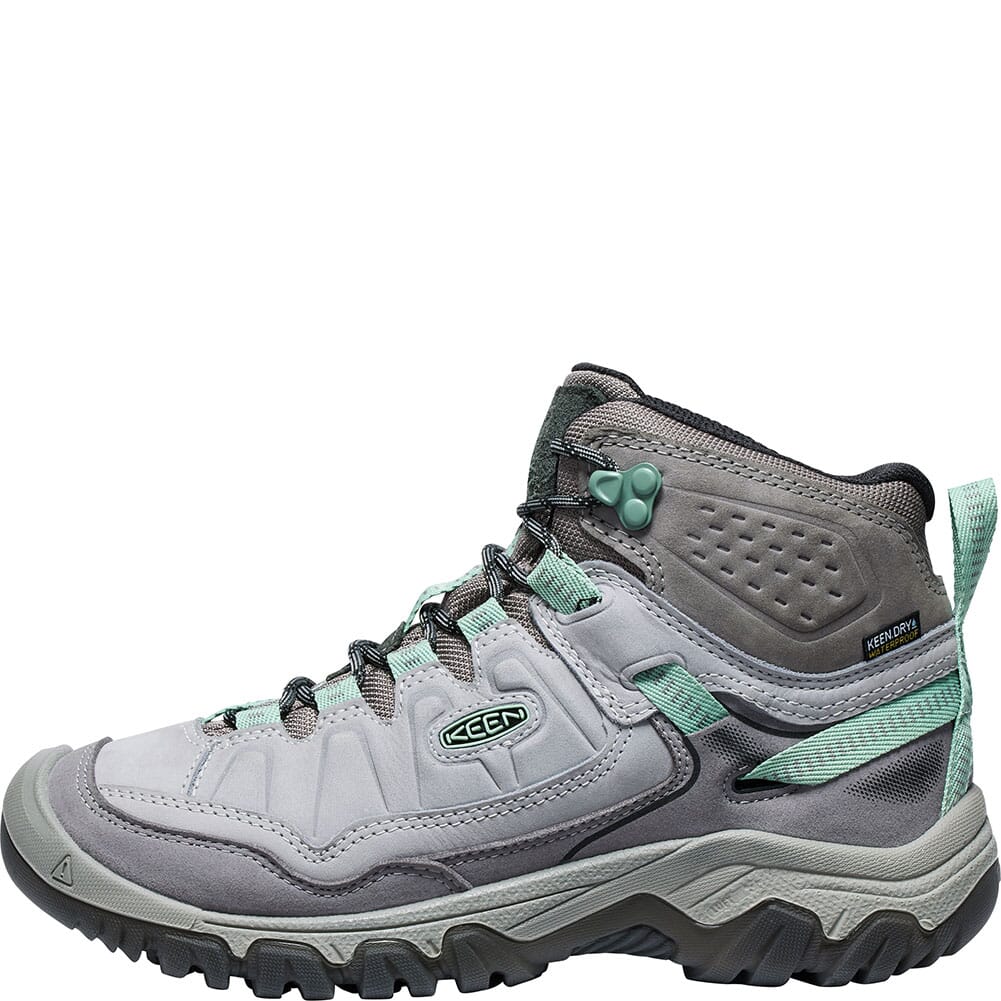 1028989 KEEN Women's Targhee IV WP Hiking Boots - Alloy/Granite Green