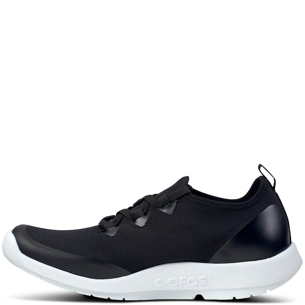5076-WHTBLK OOFOS Women's OOmg Sport LS Low Shoes - White/Black