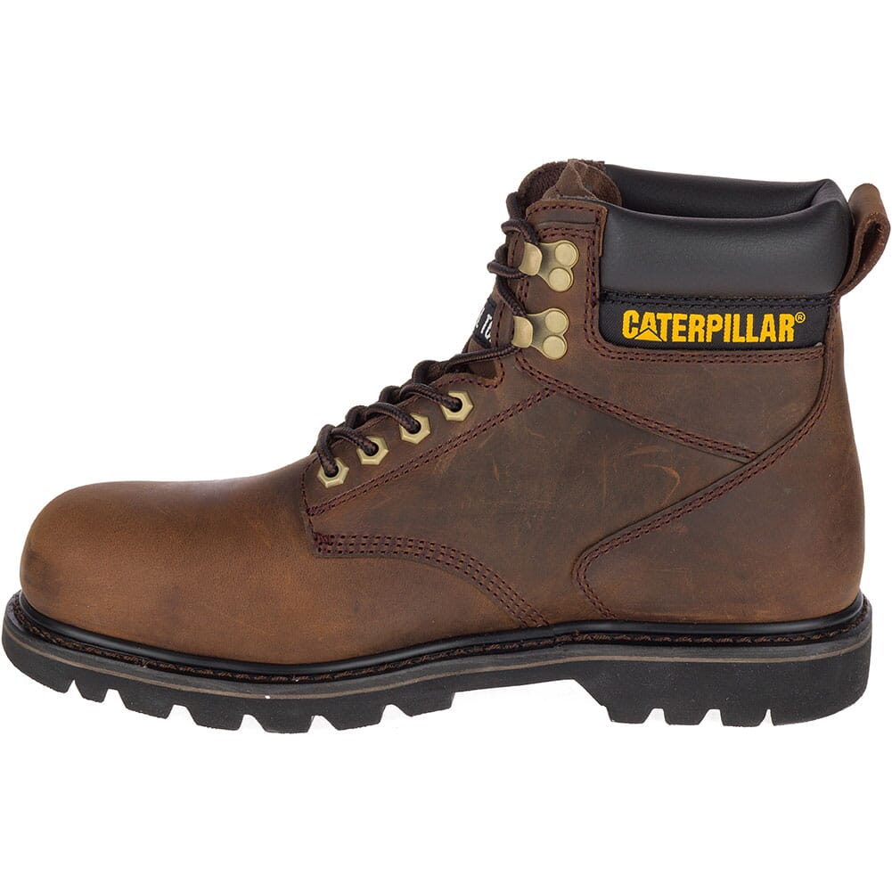 Caterpillar Men's Second Shift SR Safety Boots - Dark Brown | elliottsboots