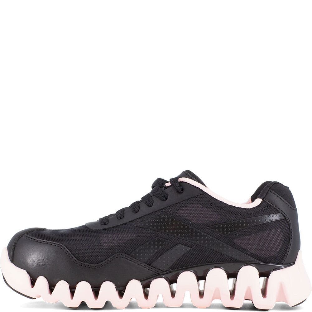 RB321 Reebok Women's Zig Pulse Safety Shoes - Black/Pink