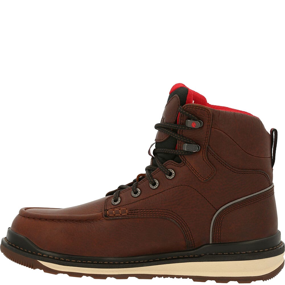 RKK0322 Rocky Men's Rams Horn Wedge Safety Boots - Brown