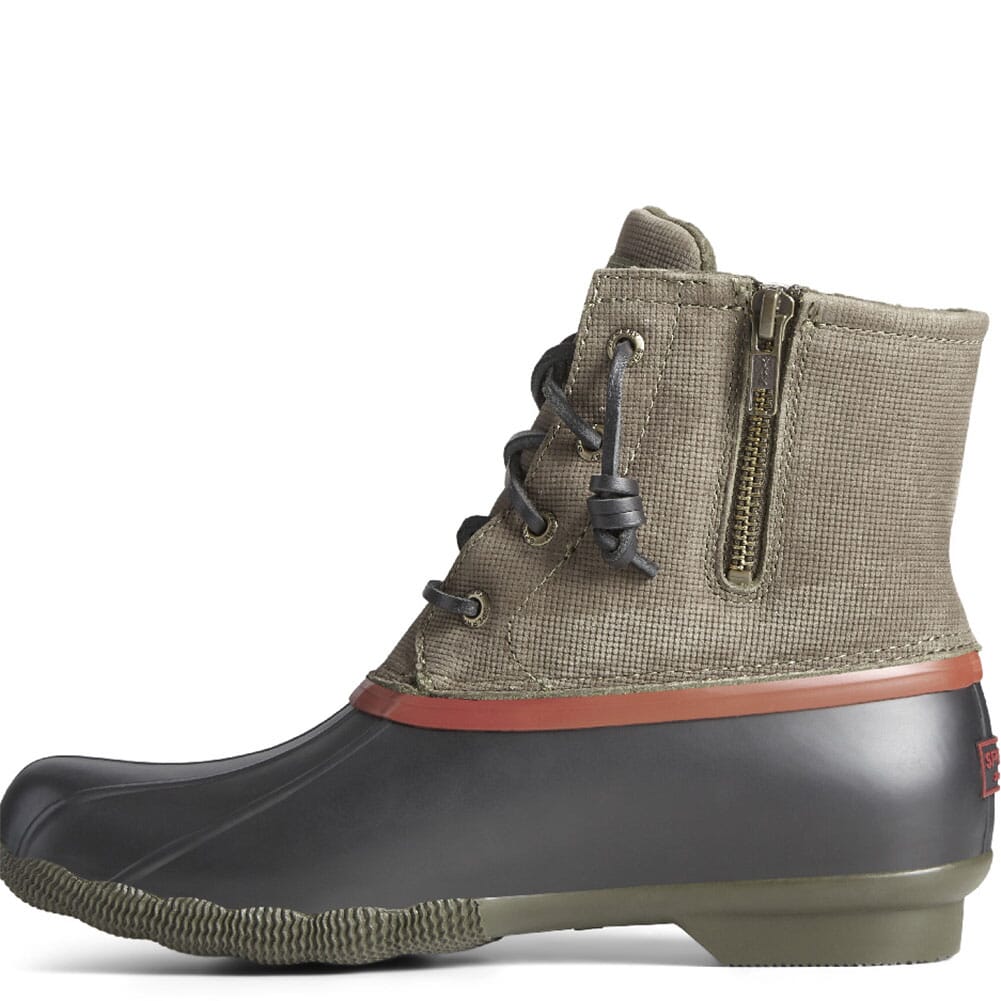 STS86702 Sperry Women's Saltwater Leather Pac Boots - Olive