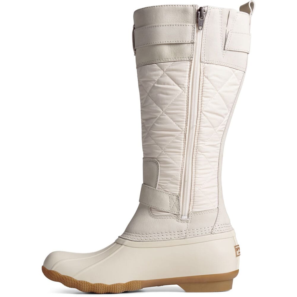 STS87775 Sperry Women's Saltwater Tall Nylon Duck Boots - Ivory