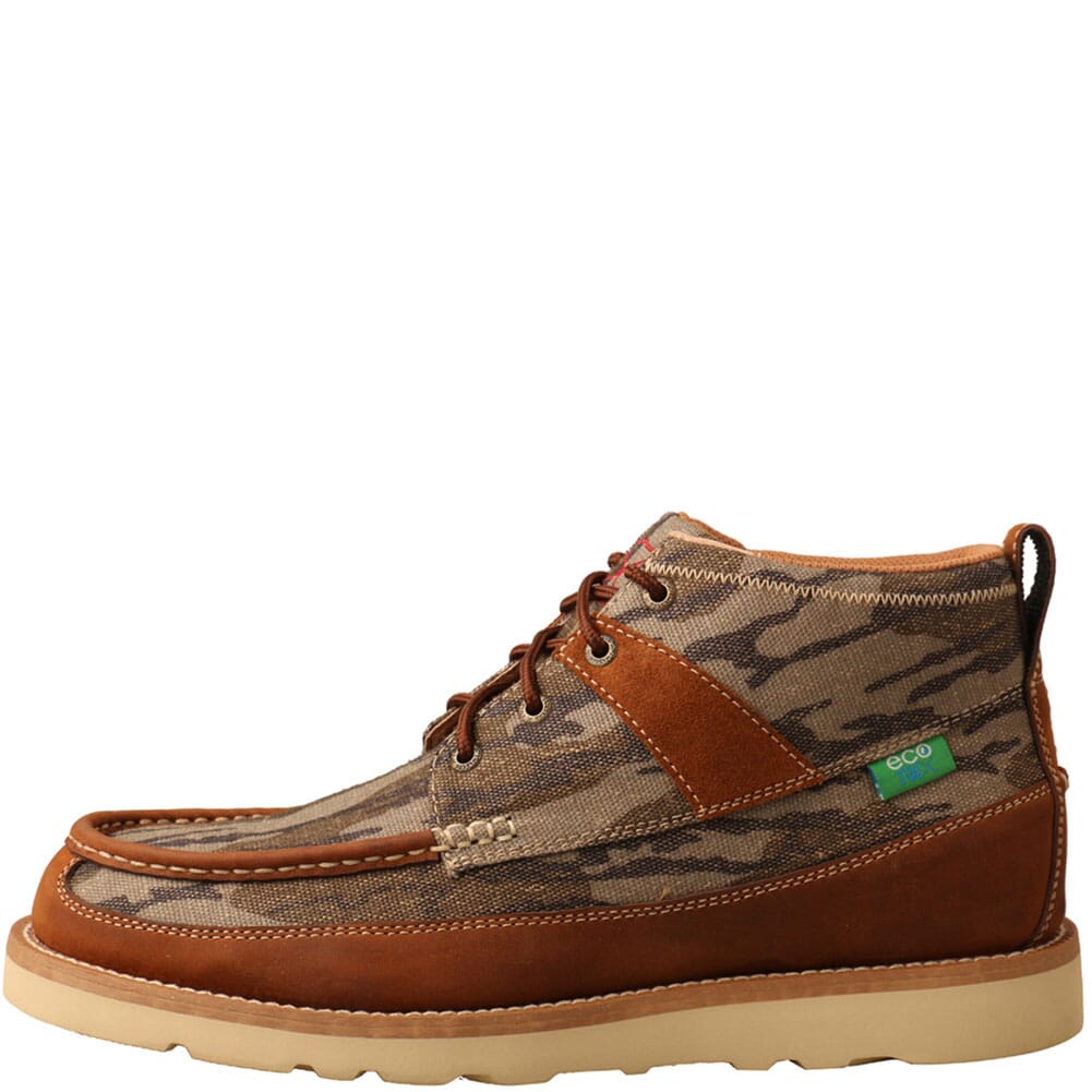 MCA0034 Twisted X Men's Mossy Oak Wedge Casual Shoes - Camo/Oiled Saddle