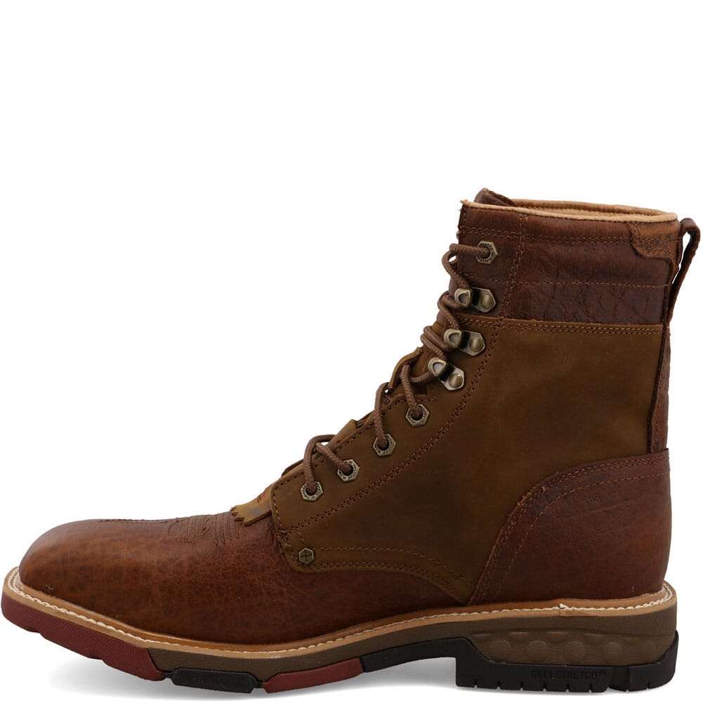 MXALW01 Twisted X Men's Cellstretch Lacer Safety Boots - Saddle/Cognac