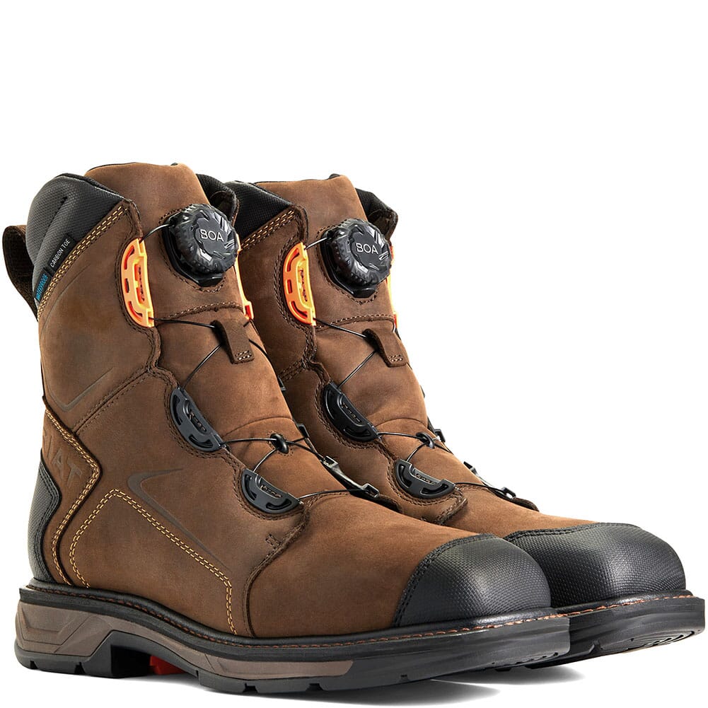 10038922 Ariat Men's WorkHog XT BOA WP Safety Boots - Chocolate