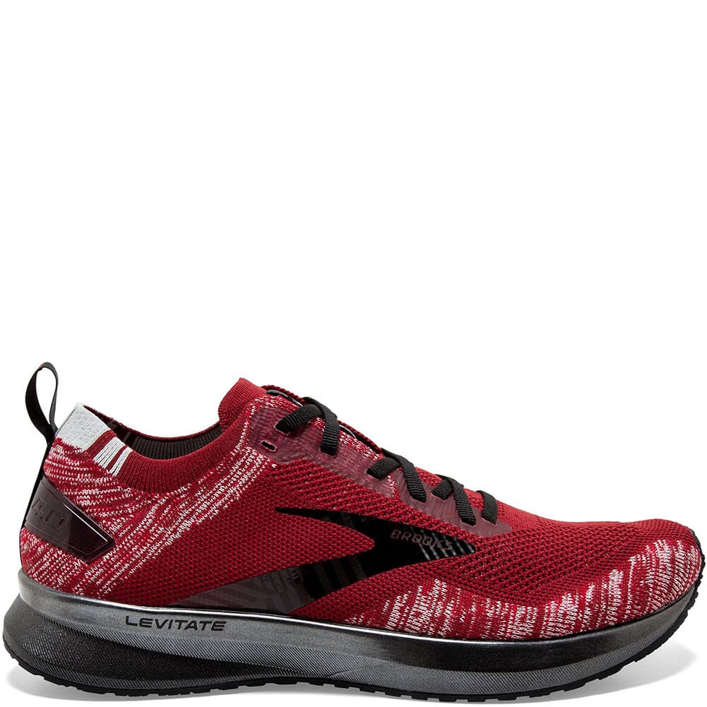 110345-602 Brooks Men's Levitate 4 Road Running Shoes - Red/Grey/Black