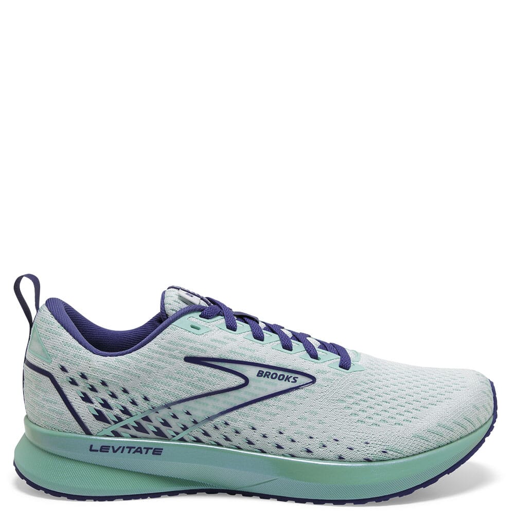 120357-127 Brooks Women's Levitate 5 Road Running Shoes - White/Navy Blue