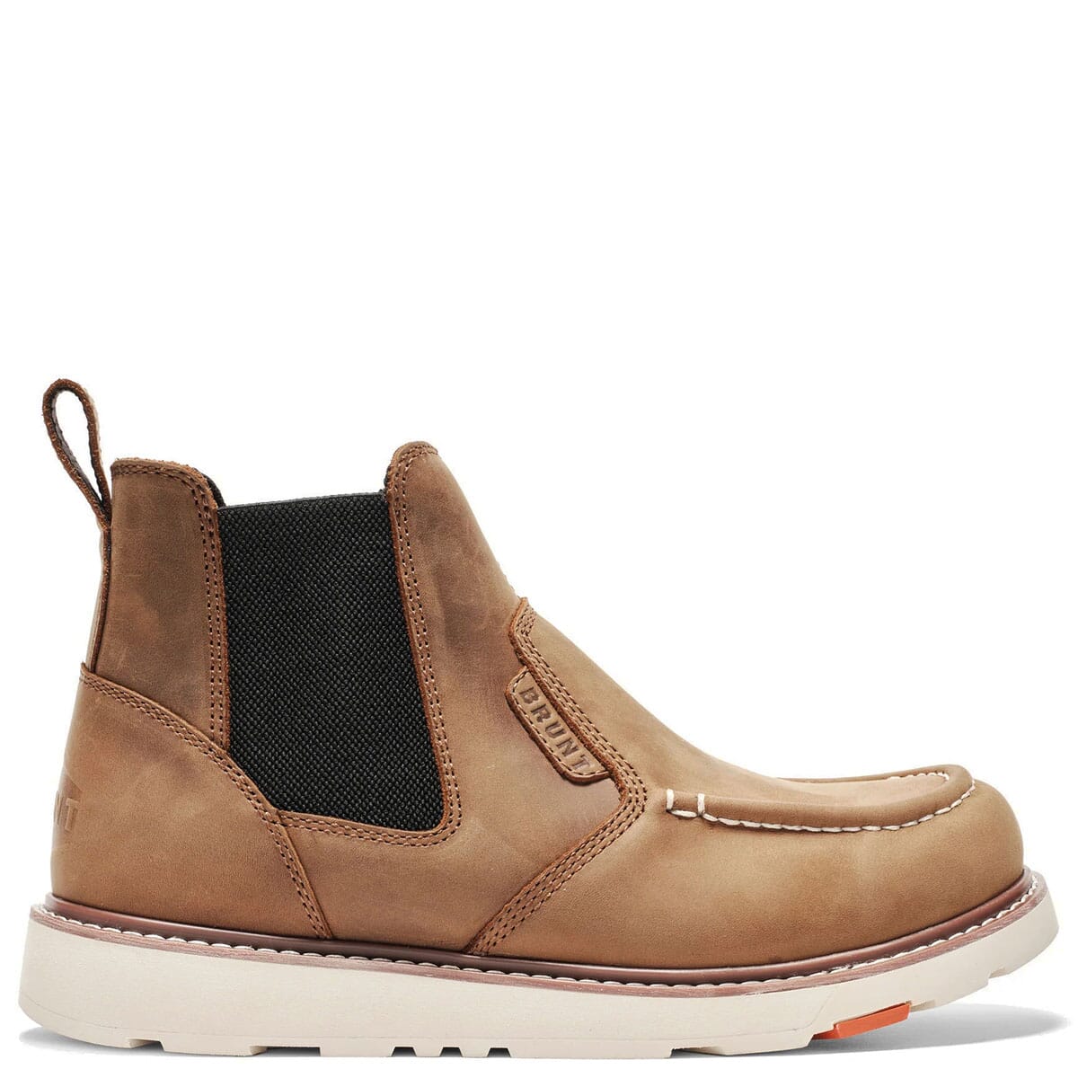 BRUNT Men's Ohman Moc Toe Composite Safety Chelseas - Brown