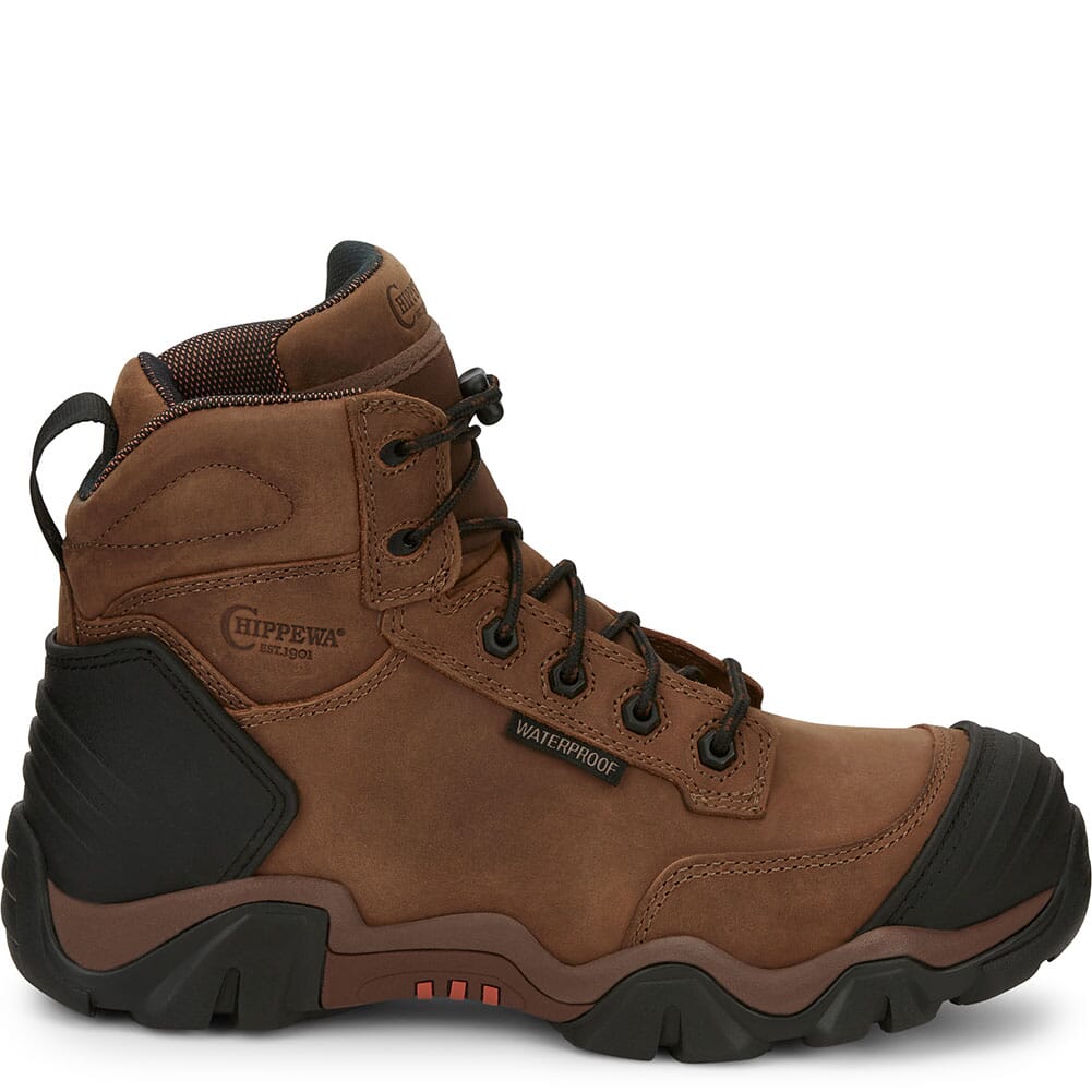 AE5003 Chippewa Men's Cross Terrain WP Safety Boots - Bourbon Brown