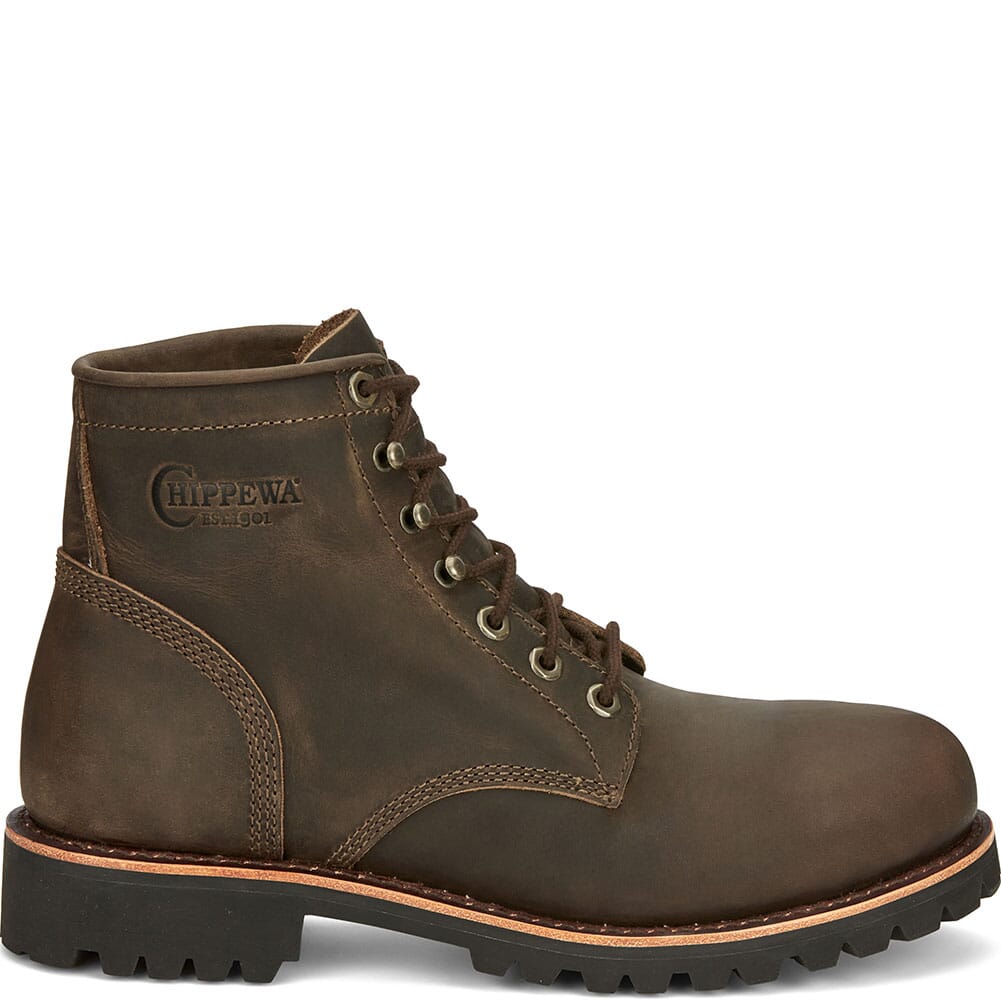 NC2081 Chippewa Men's Classic 2.0 Lace Up Safety Boots - Chocolate Apache