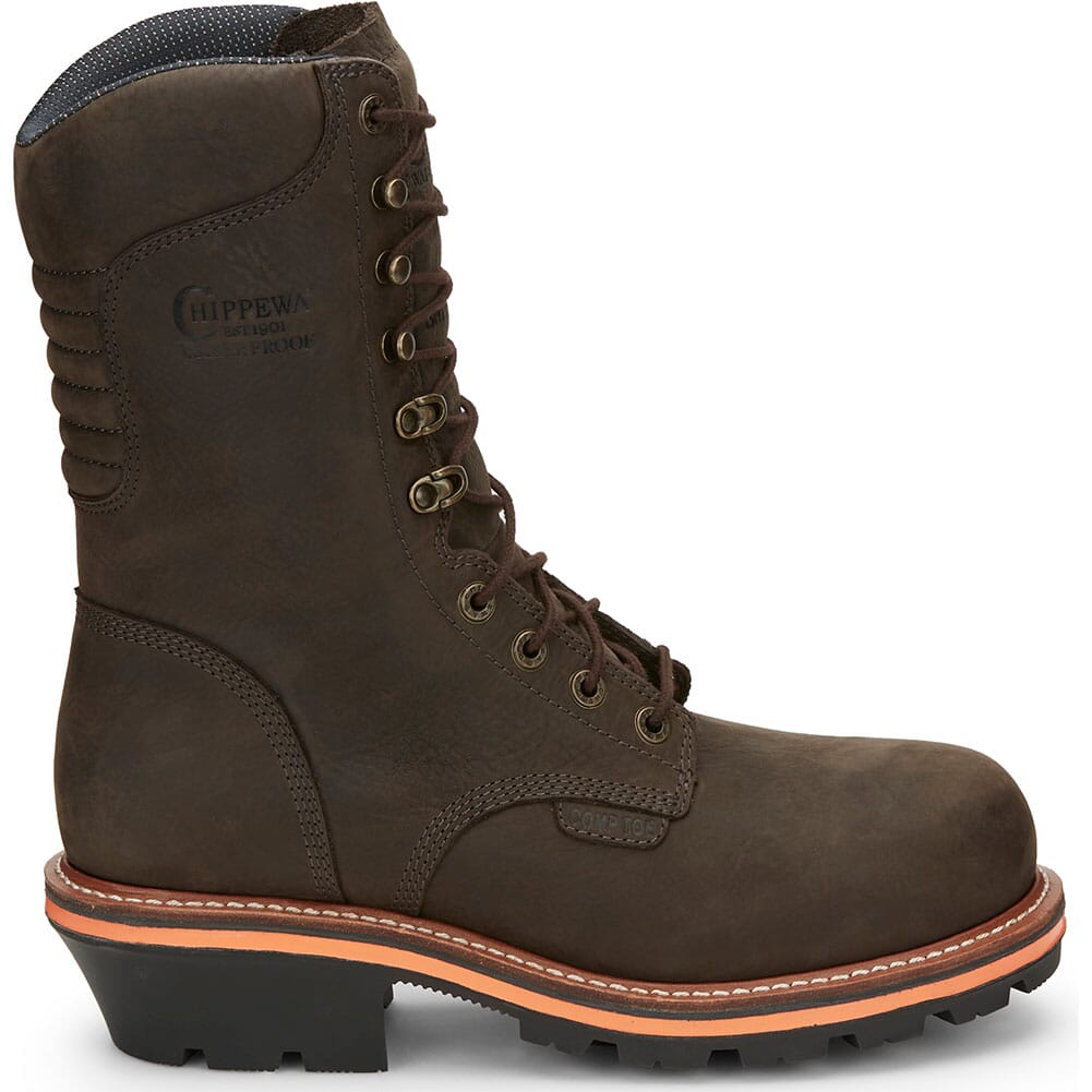 TH10311011 Chippewa Men's Thunderstruck WP INS Safety Loggers - Brunette