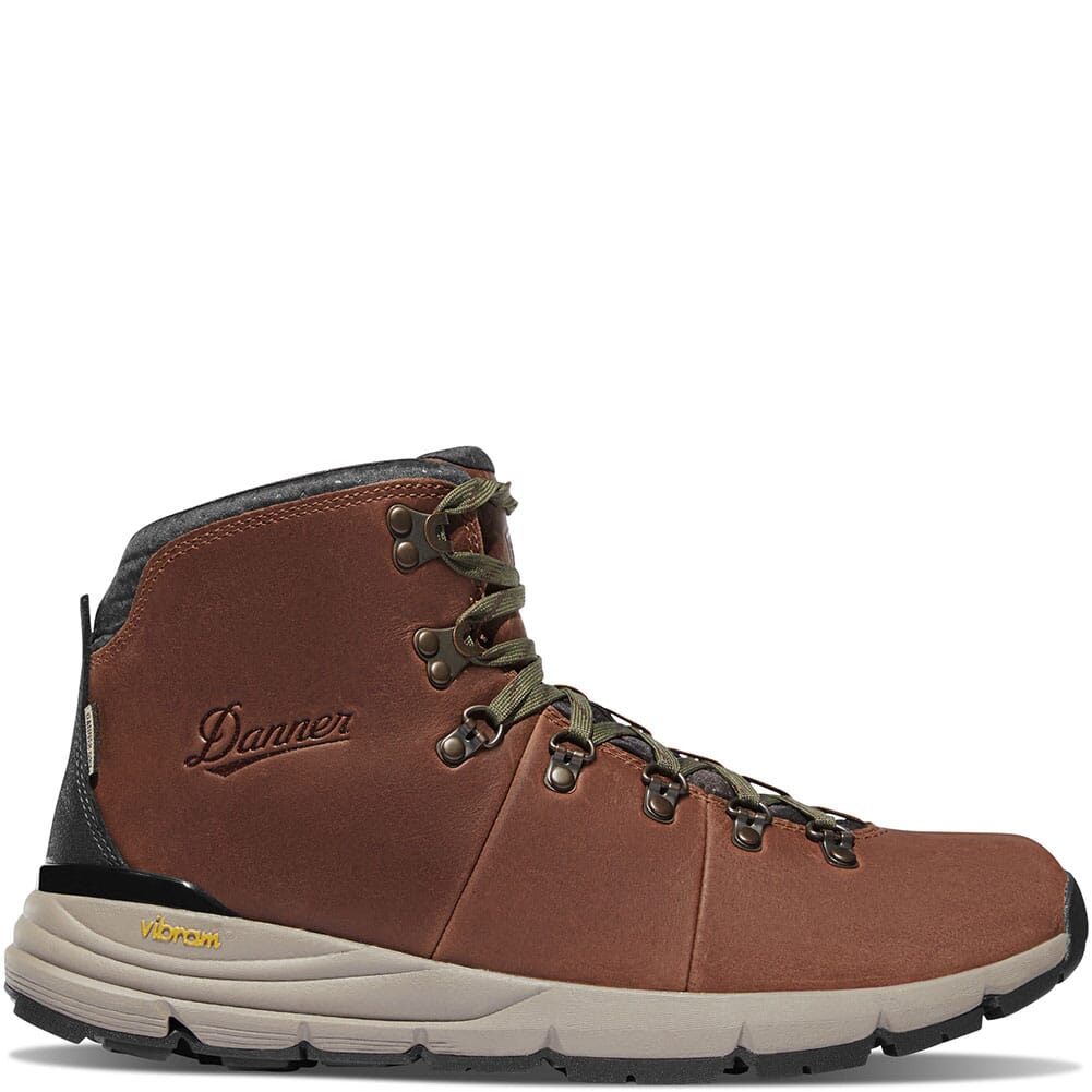 62273 Danner Men's Mountain 600 Waterproof Hiking Boots - Walnut/Green