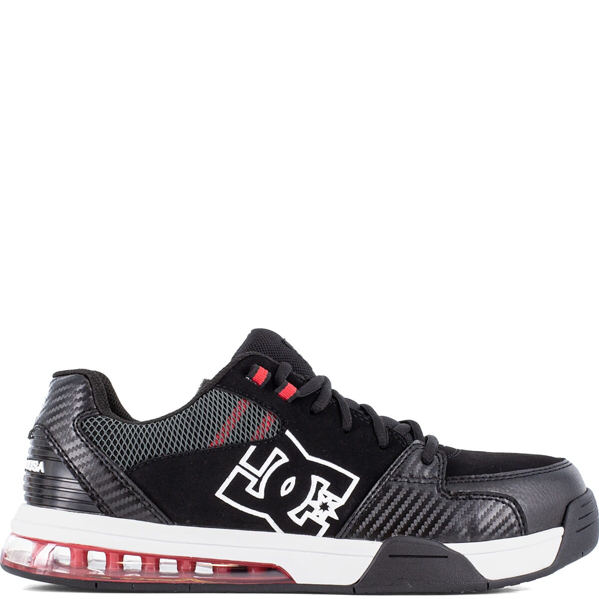 DC Men's Versatile Work Comp Toe Safety Shoes - Black/Red