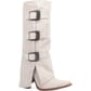 Dingo Women's Buckle Bunny Suede Boots - White