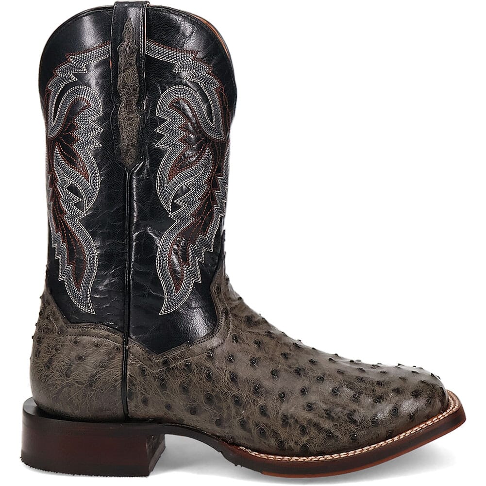 DP5013 Dan Post Men's Alamosa Ostrich Western Boots - Grey/Black