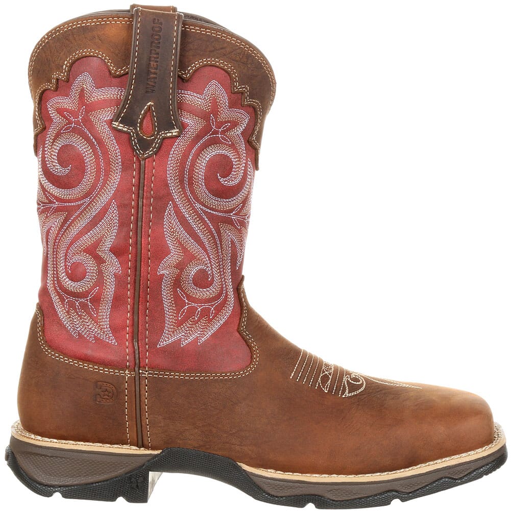 DRD0220 Durango Women's Lady Rebel WP Safety Boots - Briar Brown/Rusty Red