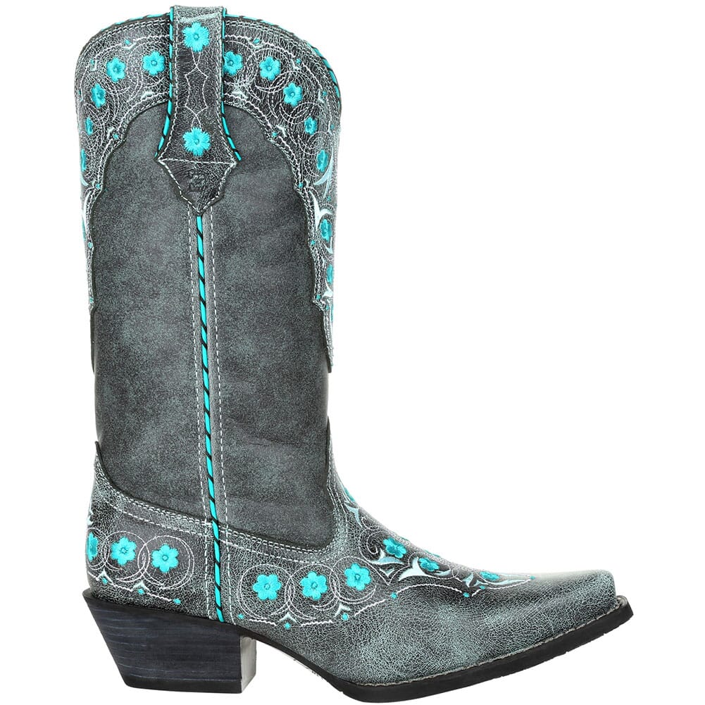 DRD0363 Durango Women's Crush Floral Western Boots - Blue Slate