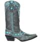 Durango Women's Crush Floral Western Boots Blue Slate Right Side