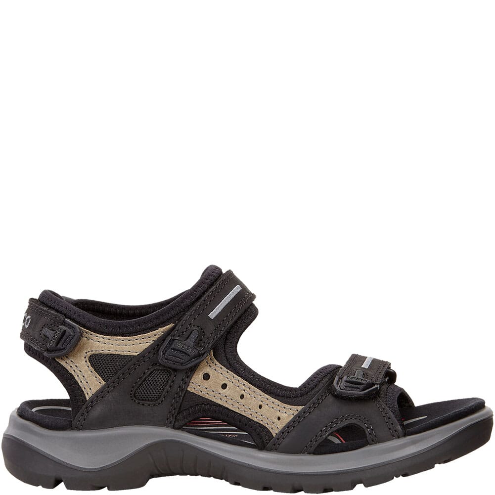 ECCO Women's Yucatan Sandals - Black/Mole/Black | elliottsboots