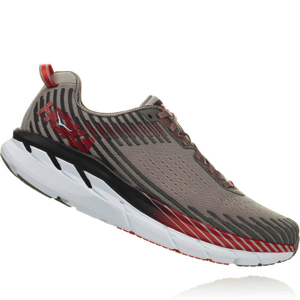 Hoka One One Men's Clifton 5 Running Shoes -  Alloy/Steel Gray