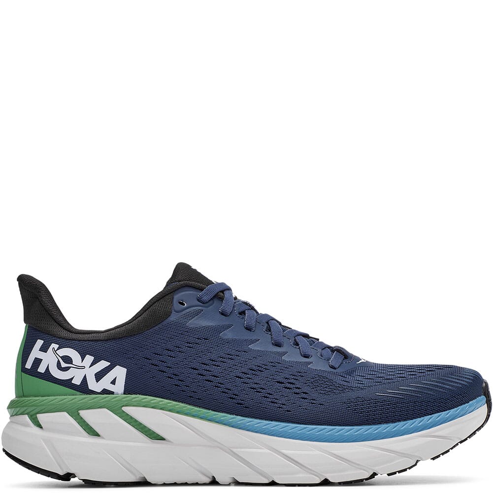 Hoka One One Men's Clifton 7 Running Shoes - Moonlit Ocean/Anthraci ...