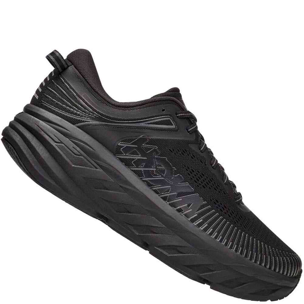 1117033-BBLC Hoka One One Men's Bondi 7 X-Wide Athletic Shoes - Black/Black