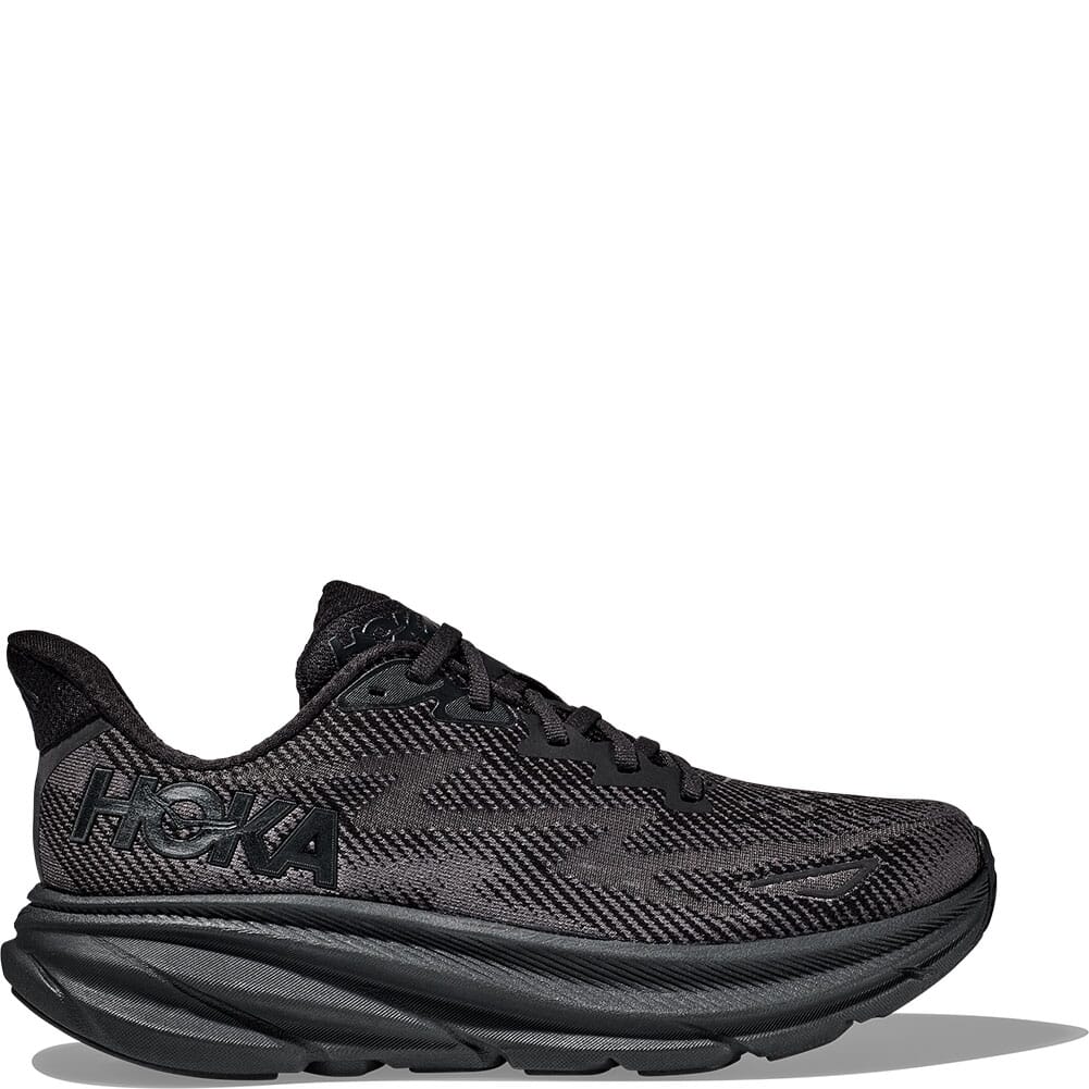 1127895-BBLC Hoka Men's Clifton 9 Running Shoes - Black/Black