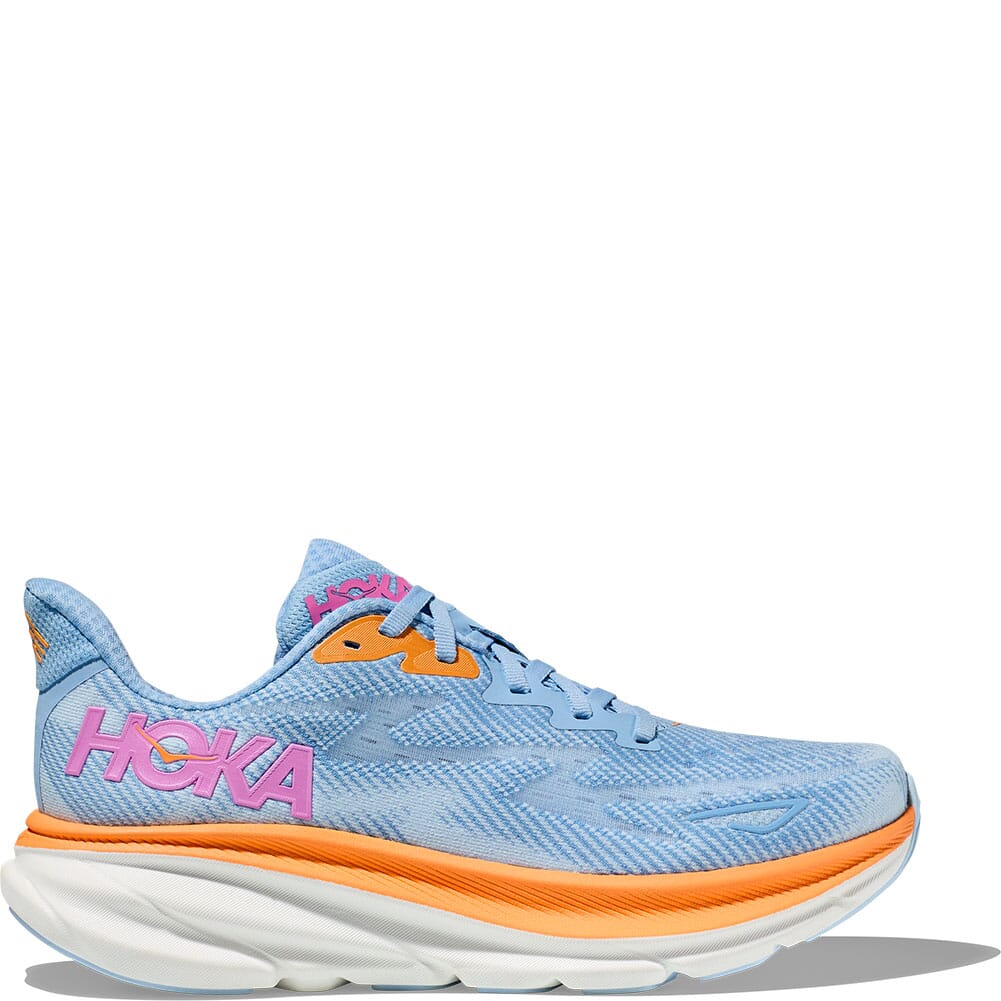 1127896-ABIW Hoka Women's Clifton 9 Running Shoes - Airy Blue/Ice Water