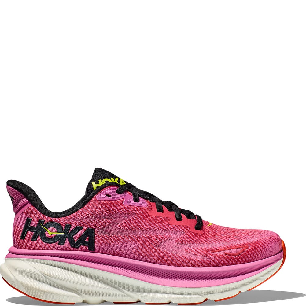 1127896-RSRW Hoka Women's Clifton 9 Running Shoes - Raspberry/Strawberry