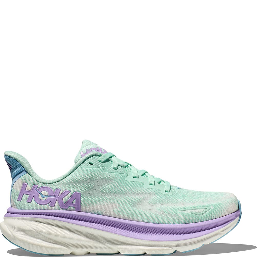 1127896-SOLM Hoka Women's Clifton 9 Running Shoes - Sunlit Ocean/Lilac Mist