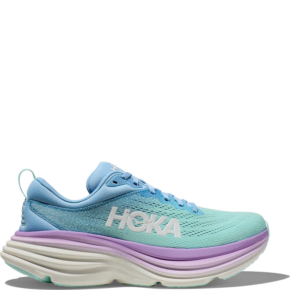 1127952-ABSO Hoka Women's Bondi 8 Athletic Shoes - Airy Blue/Sunlit Ocean