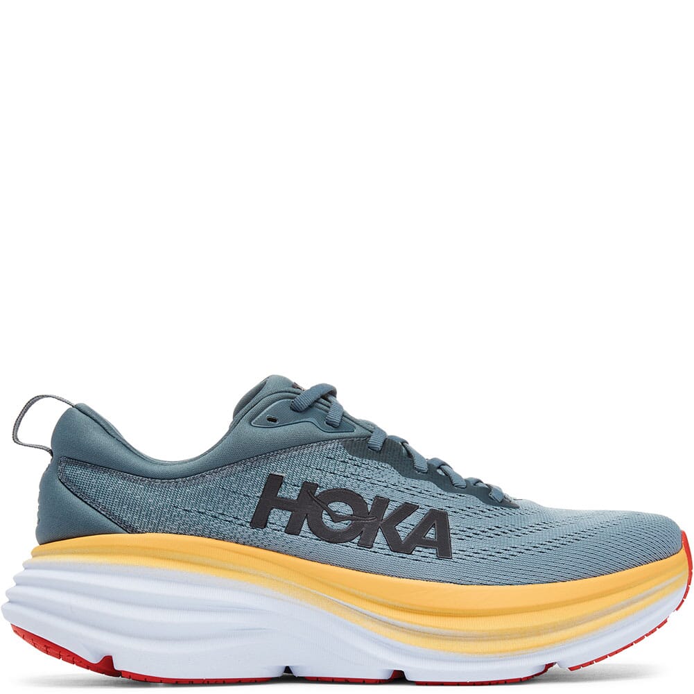 1127953-GBMS Hoka One One Men's Bondi 8 Wide Athletic Shoes - Goblin Blue/Mounta