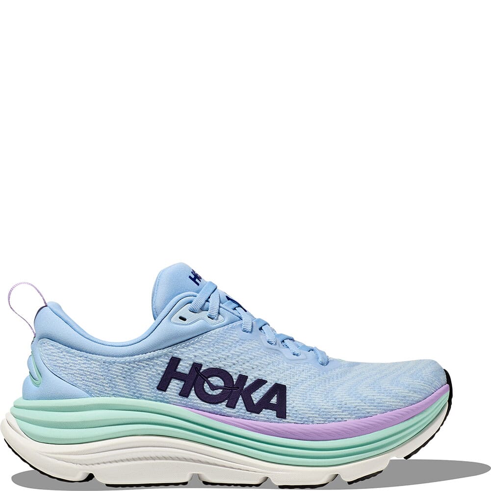 1134270-ABSO Hoka Women's Gaviota 5 Wide Running Shoes - Airy Blue/Sunlit