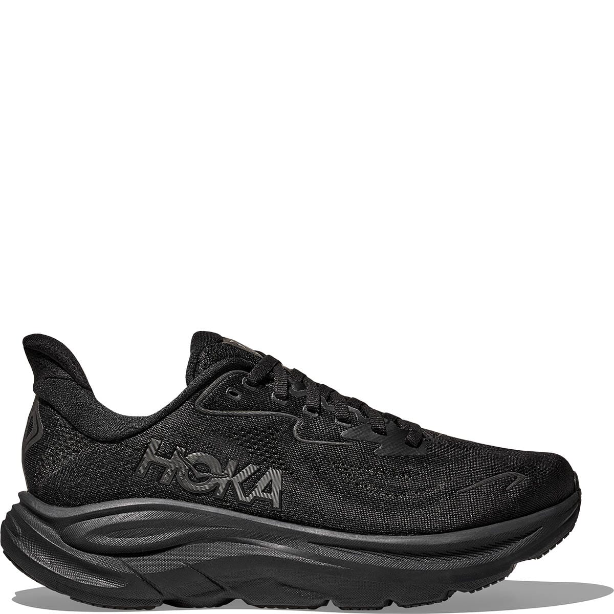 Hoka Women's Clifton 10 Wide Athletic Shoes - Black/Black