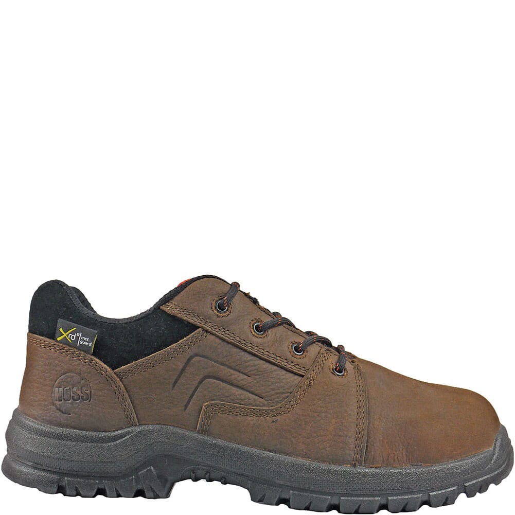 30405 Hoss Men's Lacer Met Guard Safety Shoes - Brown