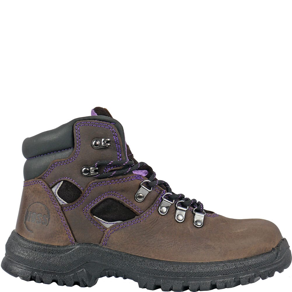 70423 Hoss Women's Lily Safety Boots - Brown/Purple