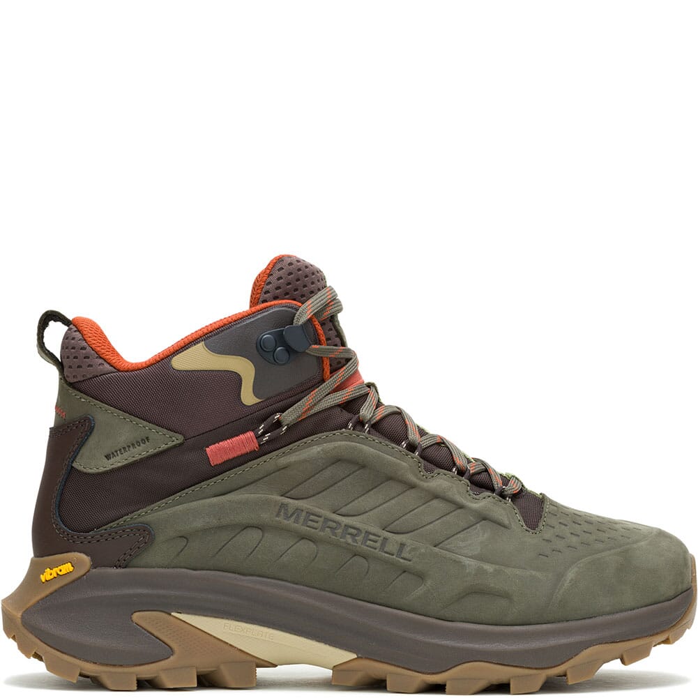 シューズ Mer Merrell Men's Moab Speed 2 LTR Mid WP Hiking Boots - Olive