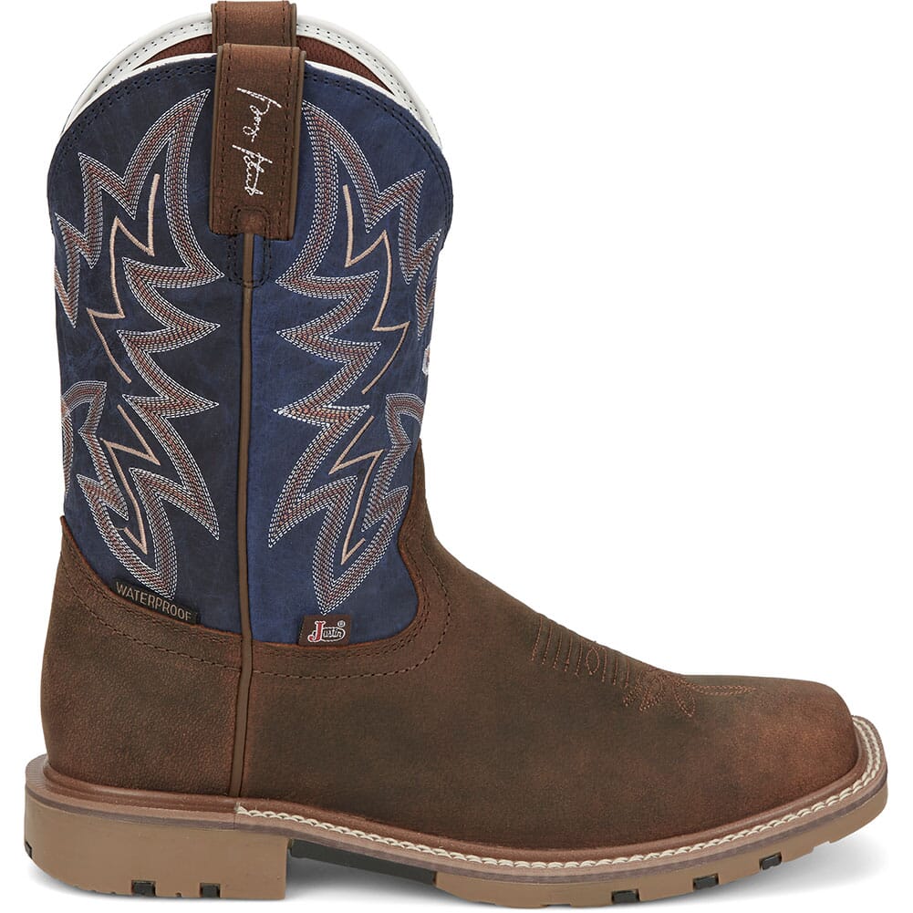GR9063 Justin Men's Dusty Western Boots - Cedar Brown