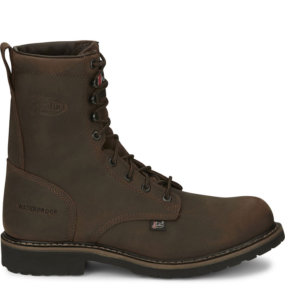 WK961 Justin Original Men's Drywall WP Safety Boots - Brown