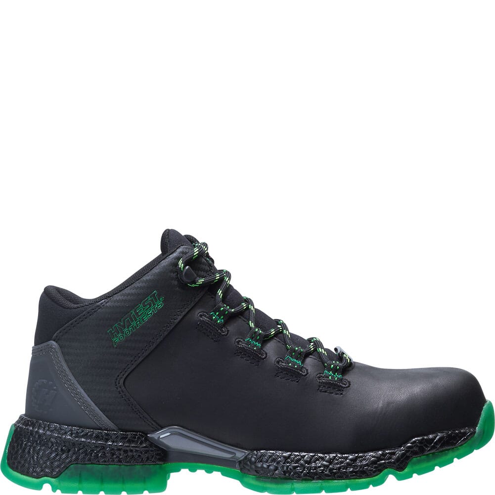 Footrests by Hytest Men's 2.0 Xergy Trainer Safety Shoes - Black/Green