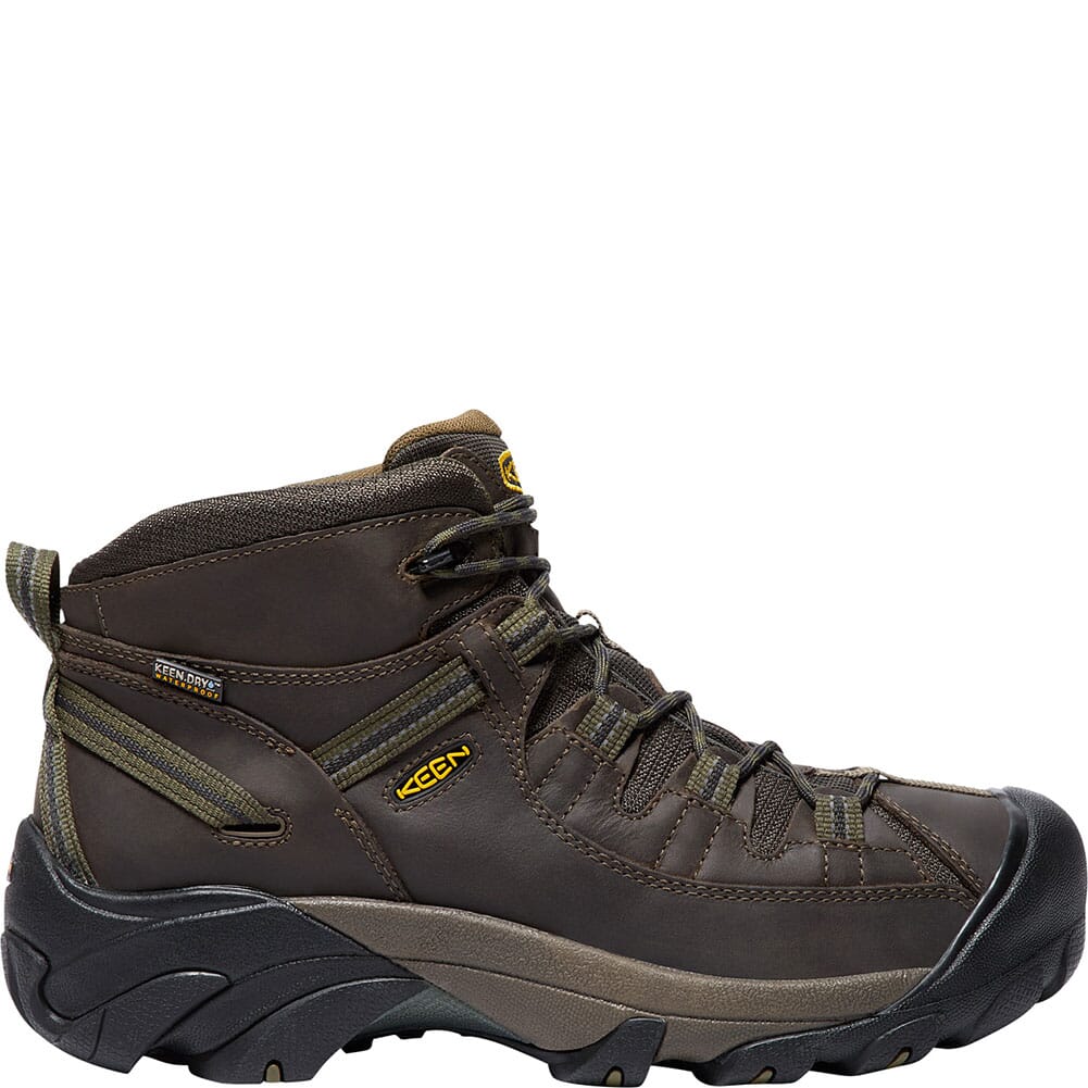 1017346 KEEN Men's Targhee II WP Mid Hiking Boots - Canteen/Dark Olive