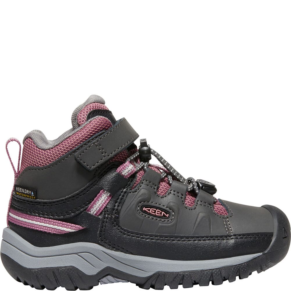 1020130 KEEN Children Targhee Waterproof Hiking Boots - Raven/Tulipwood