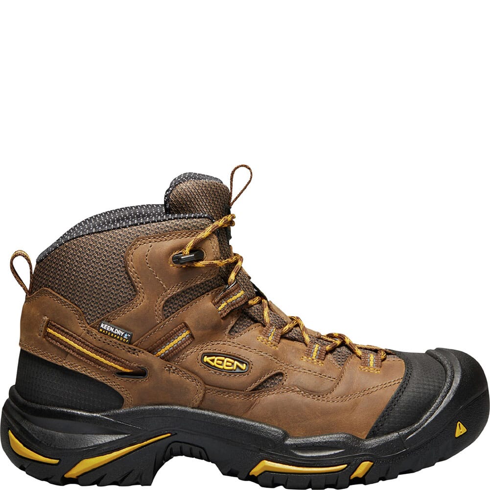 1020162 KEEN Utility Men's Braddock Mid Work Boots - Cascade Brown/Tawny Olive